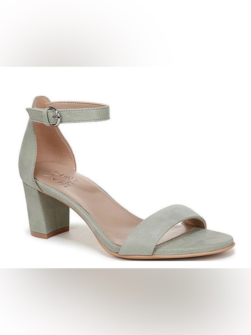 Naturalizer Vera Block Heel Sandals Size 7,  9.5M Suede Ankle Strap Open Toe NEW